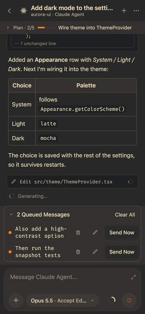A thread in the Gruvbox Dark theme